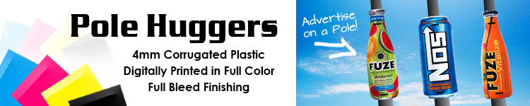 Pole Huggers - 4 mm Corrugated Plastic Signs | Signline.com